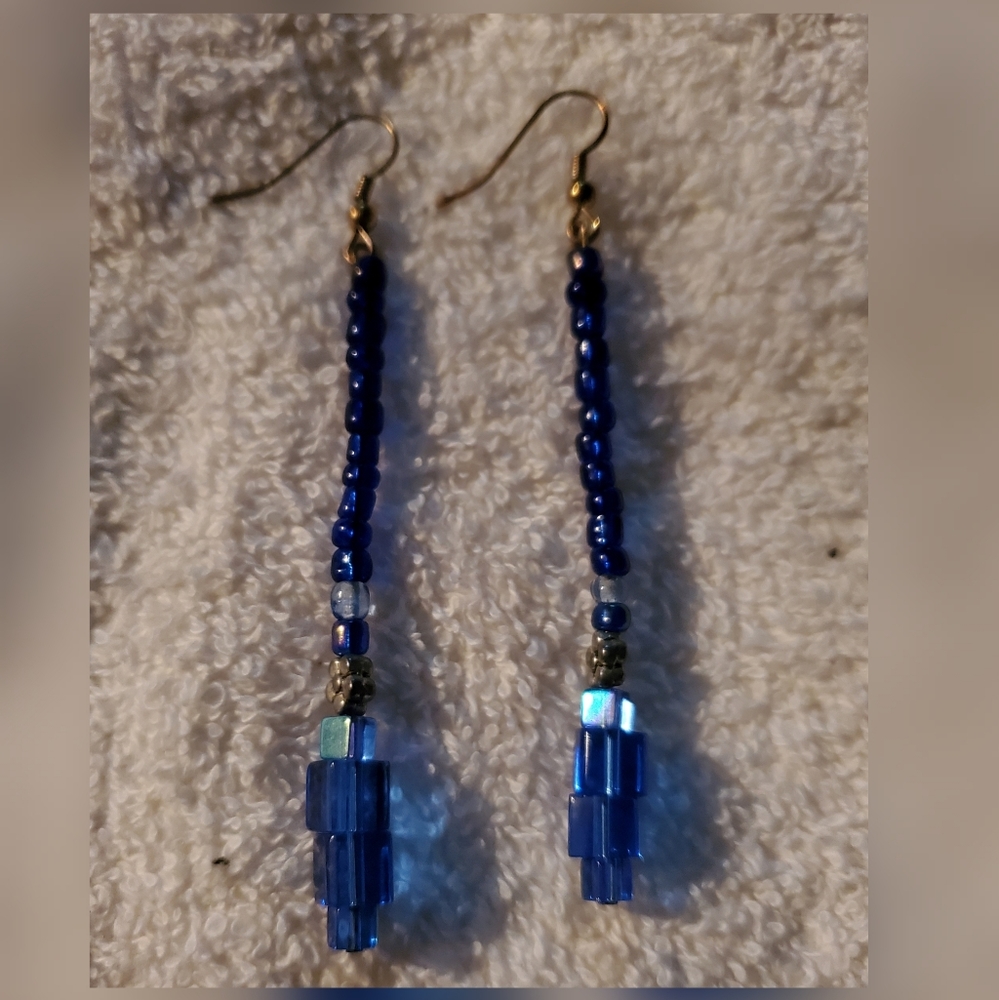 BEADED BLUES EARRINGS
